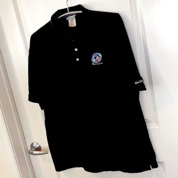 DISNEY | Men’s Mickey Mouse “Where Magic Lives” Black Polo Shirt Size XL - Picture 1 of 5